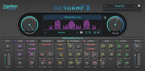 Re4ormFX's interface showing its features like remixing effects with shape & more.